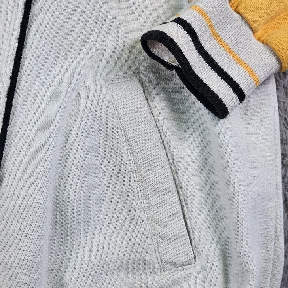 Vintage Adidas Jacket Mens Medium Large White Yellow‎ Track Full Zip Trefoil 90s
